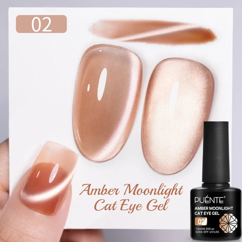 Cat Eye Magnetic Gel Polish 7.5ml - Professional Long-Lasting Nail Art Permanent Makeup Machines Amber moonlight cat2