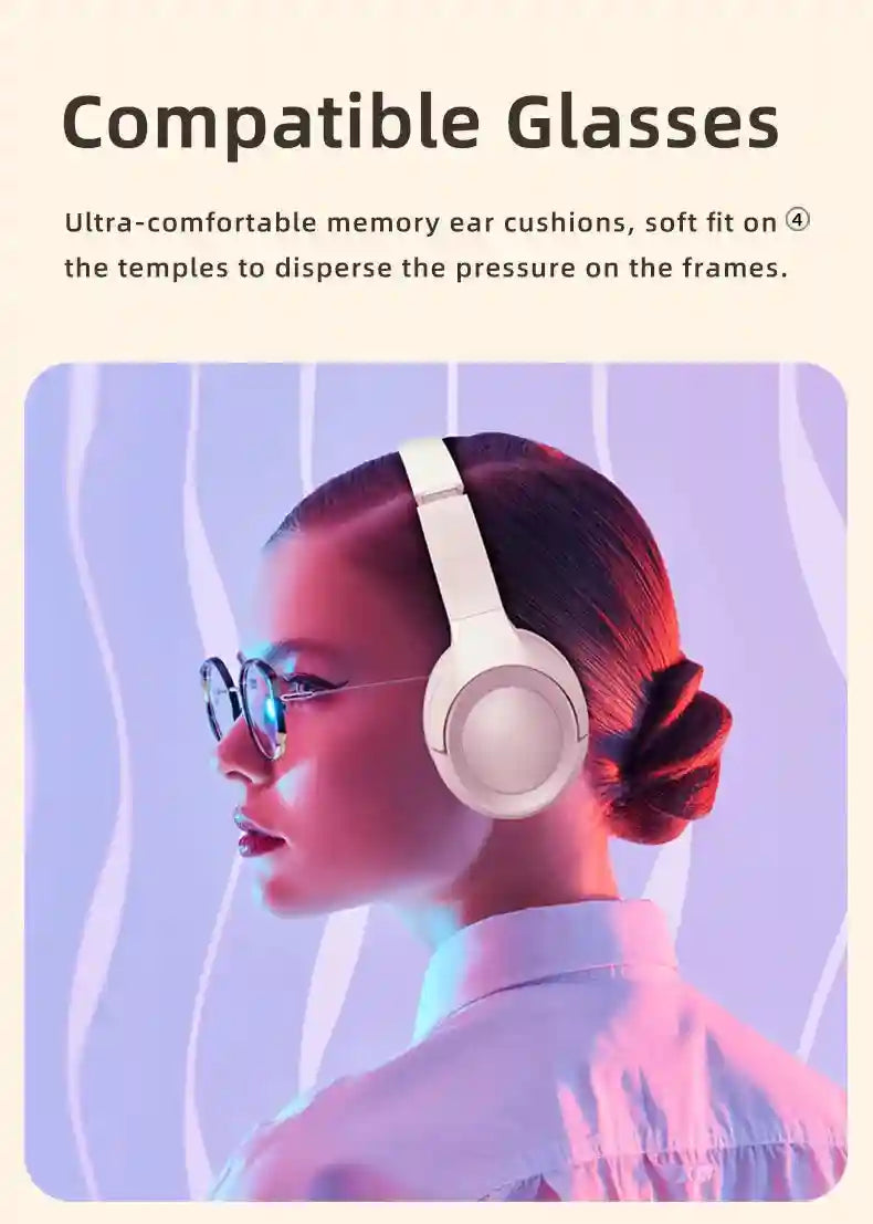 Wireless Headphones with Active Noise Cancellation - L50 Over-Ear Model Tidesmit