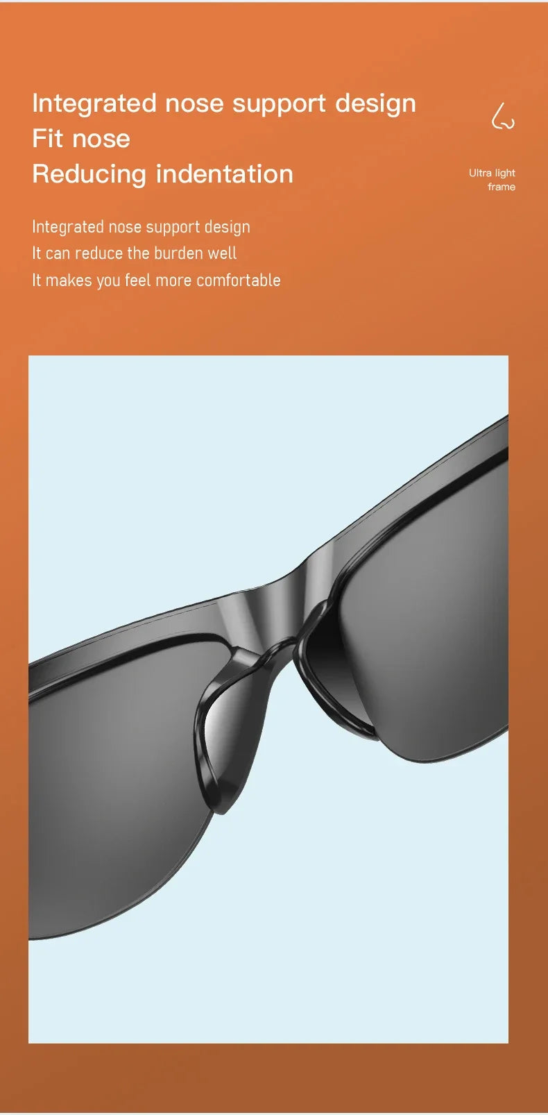 Tidesmit Bluetooth Smart Glasses V5.3 - Wireless Audio & UV Protection Tidesmit