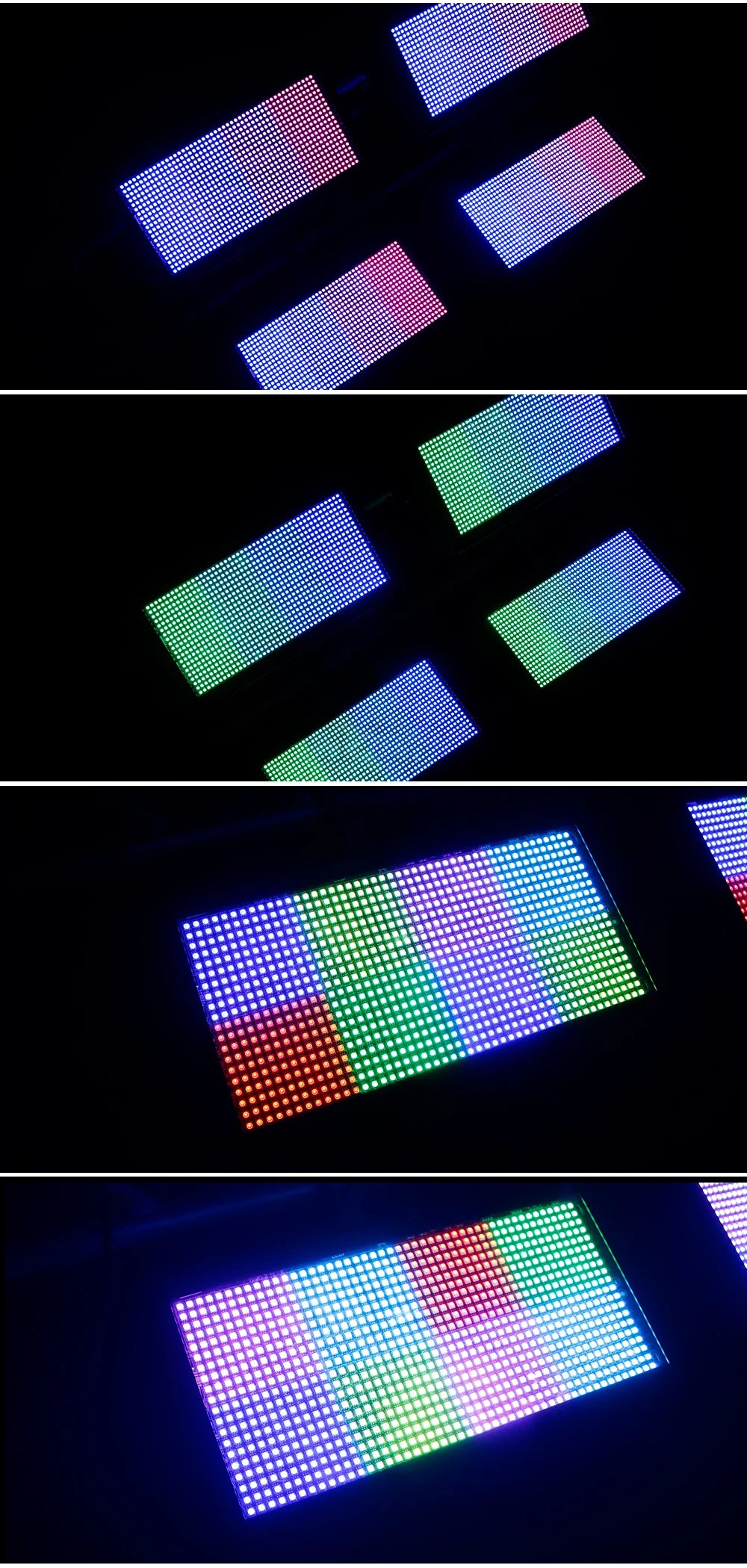 SHEHDS 2/4Pcs LED 200W RGB Marquee Strobe Light 960 SMD 5050 RGB LED For DJ Disco Wedding Nightclub