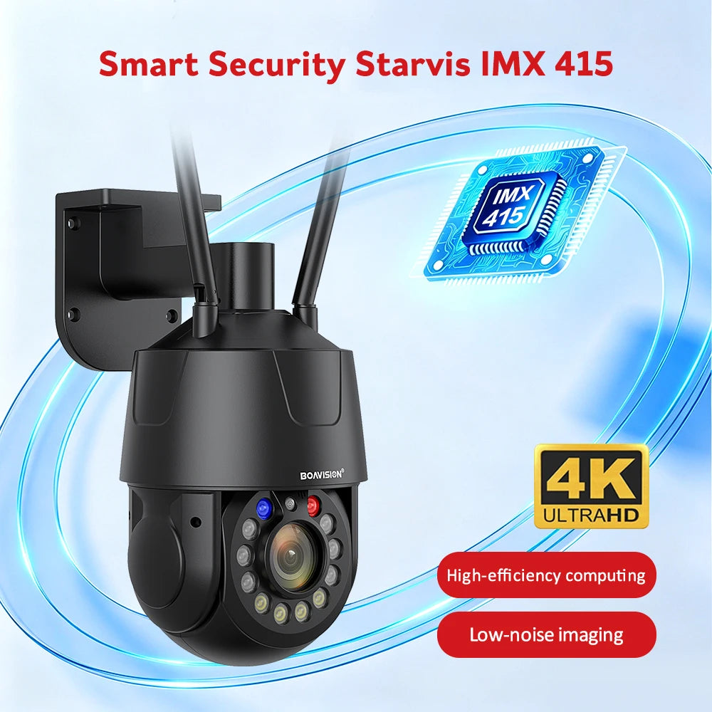Outdoor Surveillance Camera WIFI 4G POE 8MP 5MP 30X Optical Zoom AI Auto Tracking 150M IR Distance Metal PTZ Security Camera