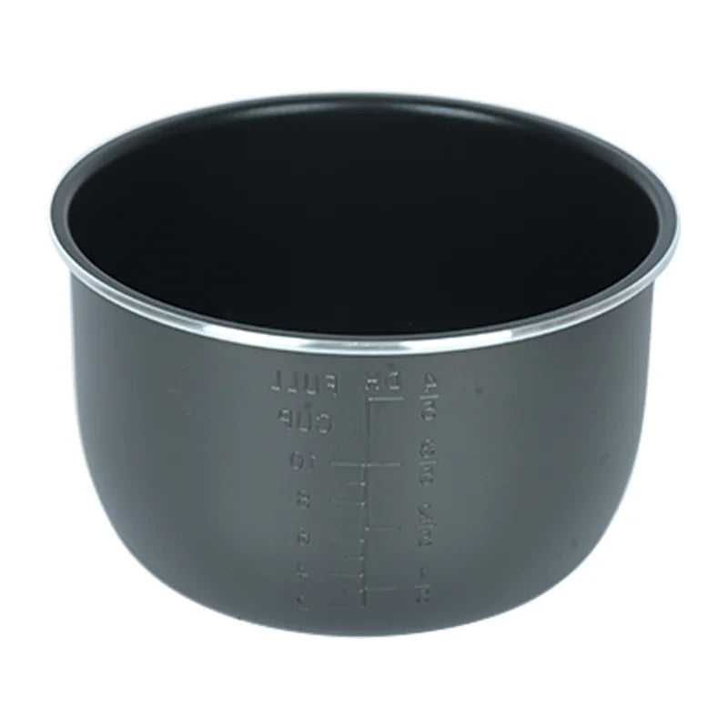 Black nonstick inner pot for electric pressure cooker with stainless rim