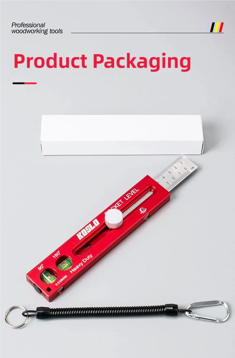 TINSOL Multi-functional Magnetic Marking Ruler Aluminum Alloy Ruler with Level Marking, Metric and Imperial, for Woodworking