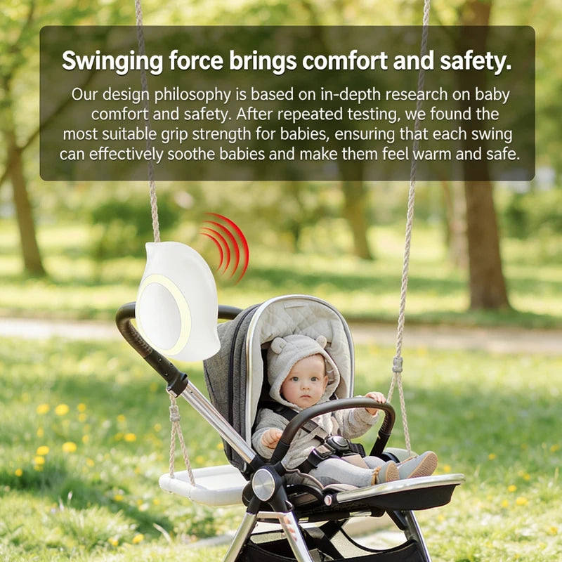 Baby Stroller Rocker Calming Device Wireless Bluetooth Speaker Sleep Aid Vibrating With Soothing Music White Noise Sound