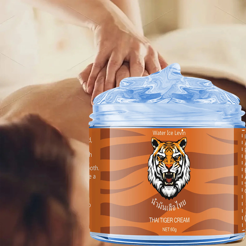 Thai Tiger Oil Cream - Hypoallergenic Deep Moisturizer, Rich in Nicotinamide and Hyaluronic Acid, 60g, Natural Ingredients, Soothing and Moisturizing, Suitable for All Light Skin Tones