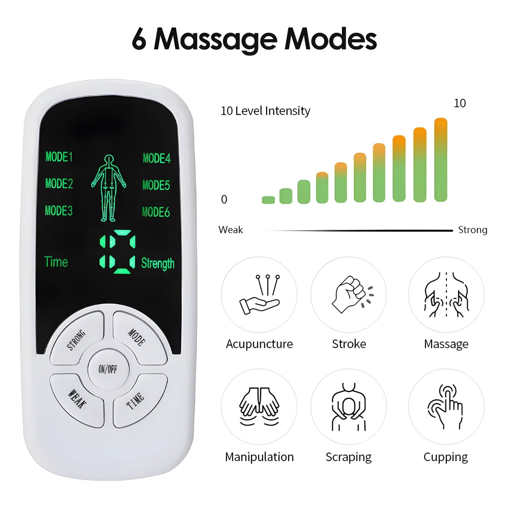 Electric Muscle Stimulator EMS Body Massager for Muscle Relief Body Shaping Massage Equipment Tidesmit
