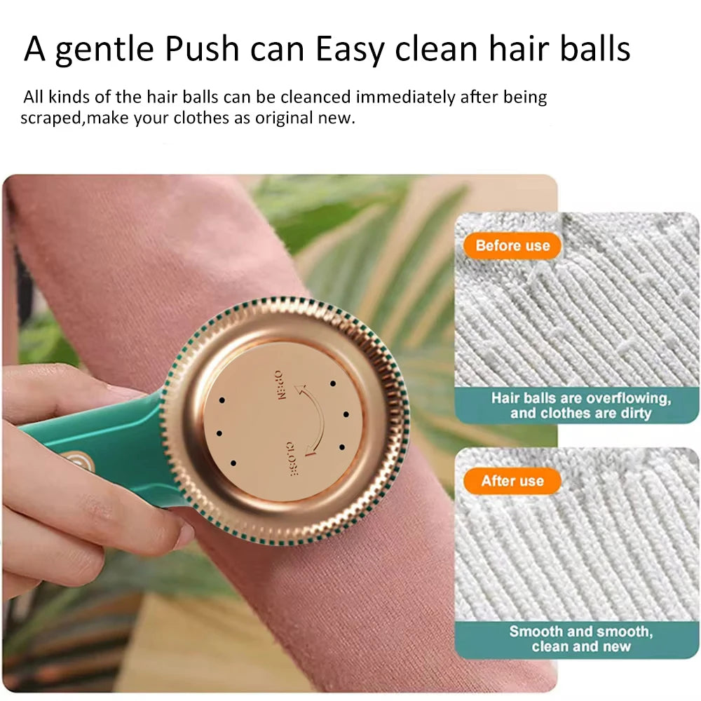 Tidesmit professional USB rechargeable electric lint shaver showing compact blade design for clothing fabric care