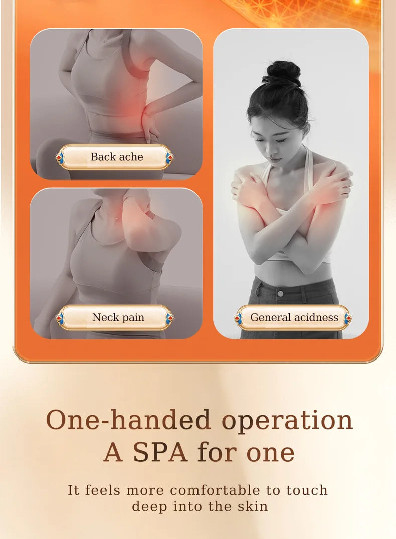 Electric Gua Sha Massager: Heated Cupping Therapy Tool for Home Spa Relaxation Treatment Tidesmit