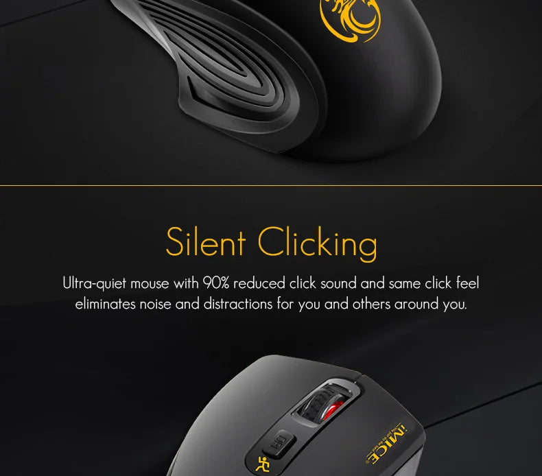 Silent 2.4G USB Receiver Wireless Optical Mouse Battery Style Computer Office Soundless Mouse For PC Computer Laptop IPad Mac