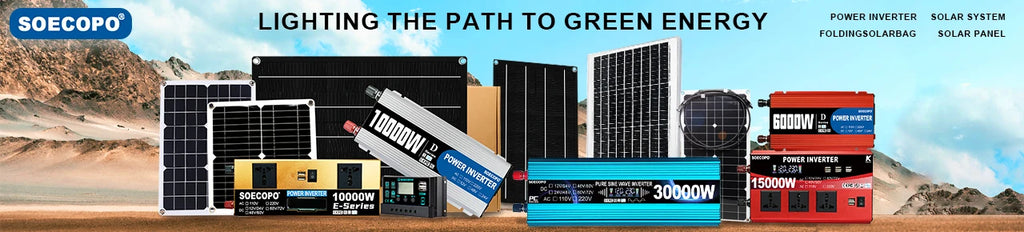 SOECOPO 7000W Peak Solar System Kit 2x800W Panels 100A Controller DC 12V To AC 110V 220V Inverter Generator for Home Camping