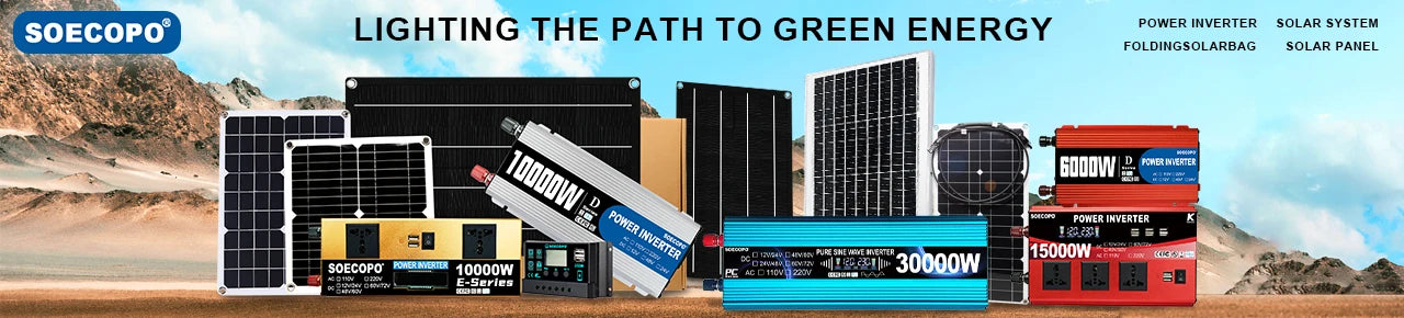 SOECOPO 7000W Peak Solar Power System Kit 200W Panel 100A Controller 12V To 110V 220V Inverter Generator for Camping RV Car Home