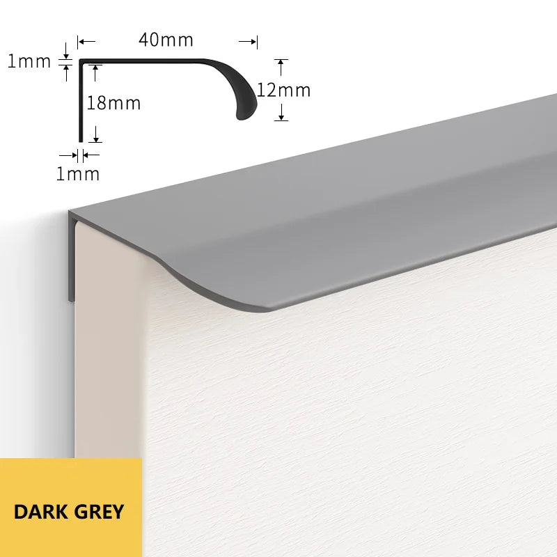 Invisible Wardrobe Handle Minimalist Modern Minimalist Cabinet Door Drawer Cashmere Gray Cabinet Furniture Hardware Small Handle