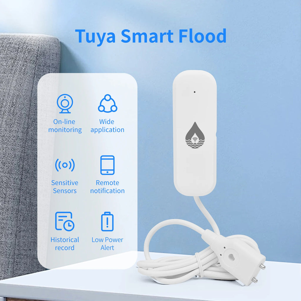 Smart WiFi Water Leak Sensor for Home Security | Tidesmit Tidesmit