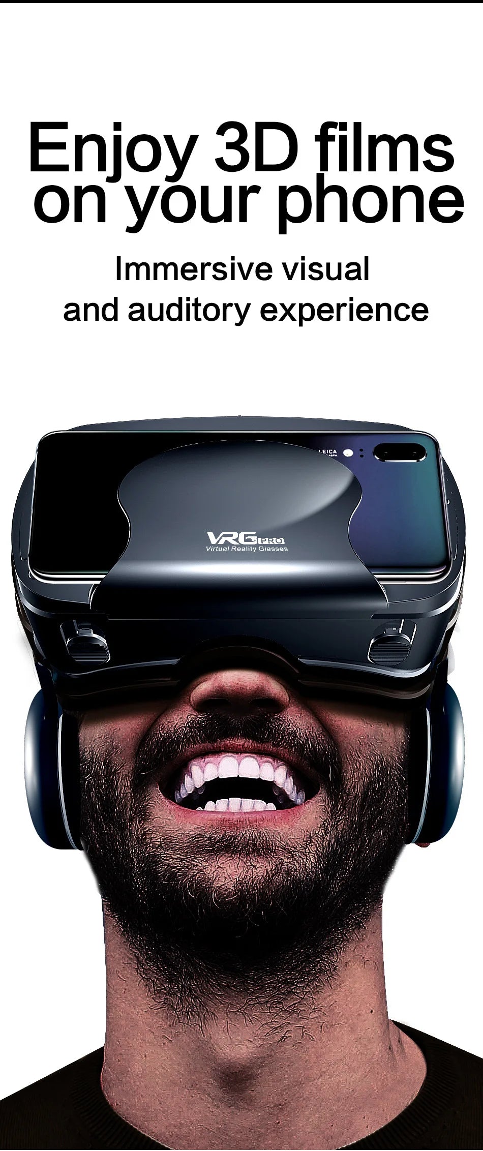 VR Headset for Smartphones with Adjustable Lenses - Tidesmit Tidesmit