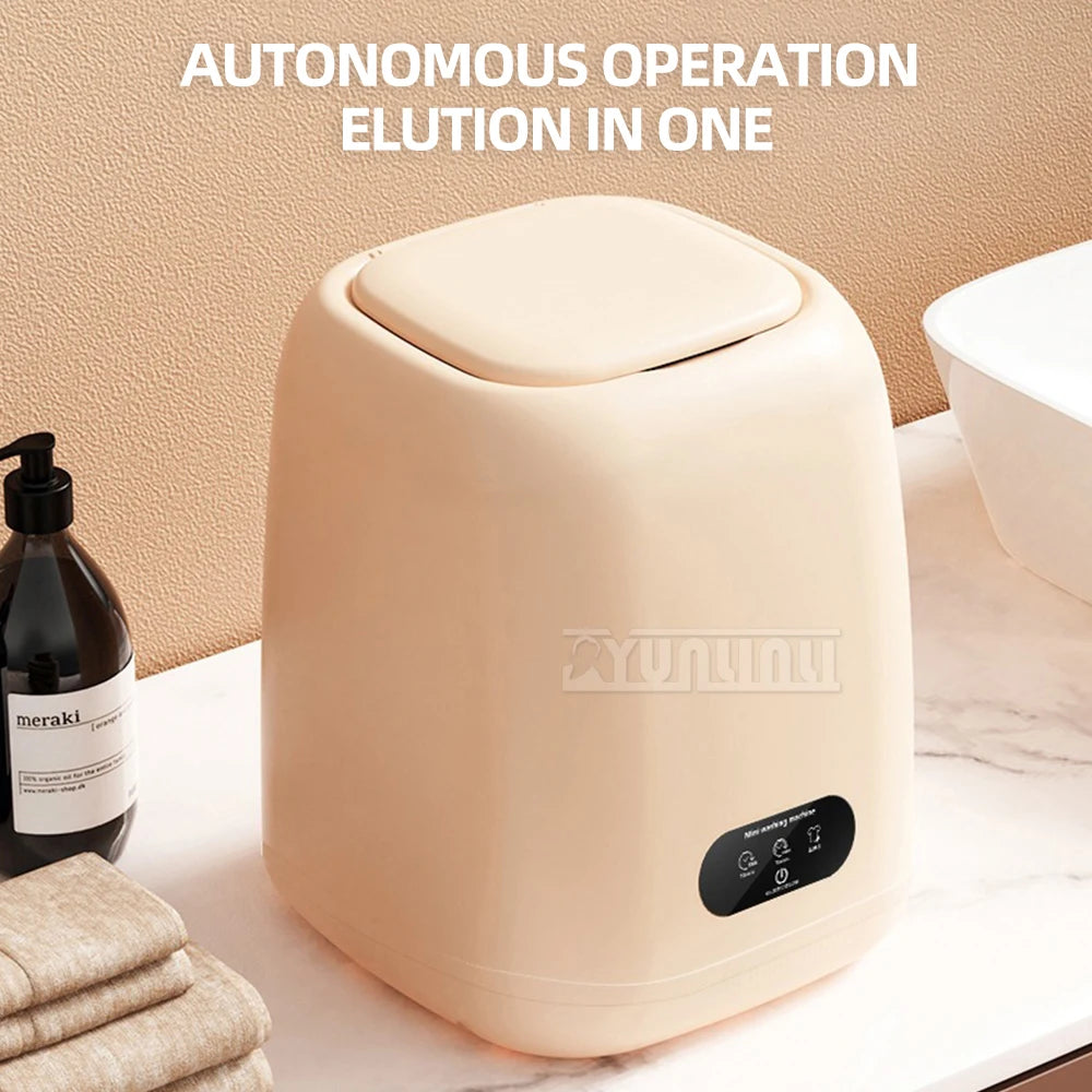Tidesmit automatic portable mini washing machine for underpants, bras, and baby clothes, side profile view.