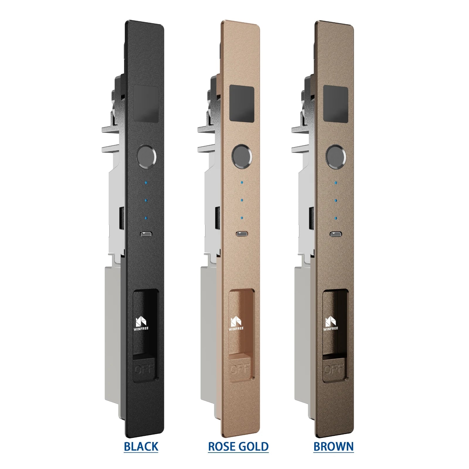 WINFREE Sliding Window Door Smart Lock Fingerprint Tuya Bluetooth Smart Window Lock  Special Aluminiun Profile Window Lock