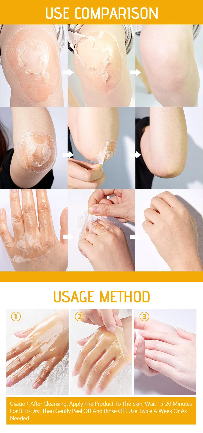 Yellow Peeling Oil for Dark Skin - 100ml Professional Exfoliating Treatment Scrubs Treatments Tidesmit