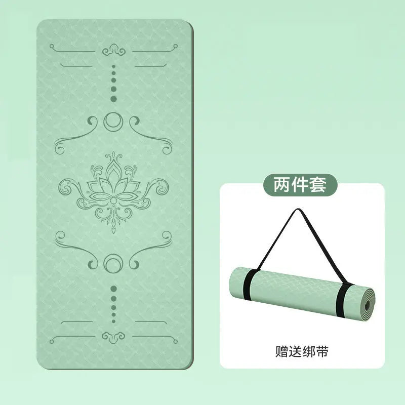 1850  800 10mm NEW  Wide Tpe Yoga Mat Thickened Non-slip Silent Sports Skipping Rope Dance Mat