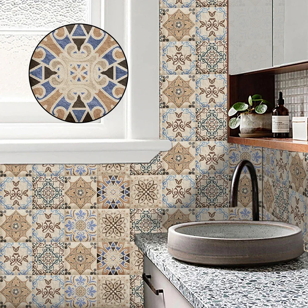 29 Styles Thickened Frosted Tiles Floor Sticker Kitchen Bathroom Home Renovation Wallpaper Waterproof Non-slip Art Wall Decals