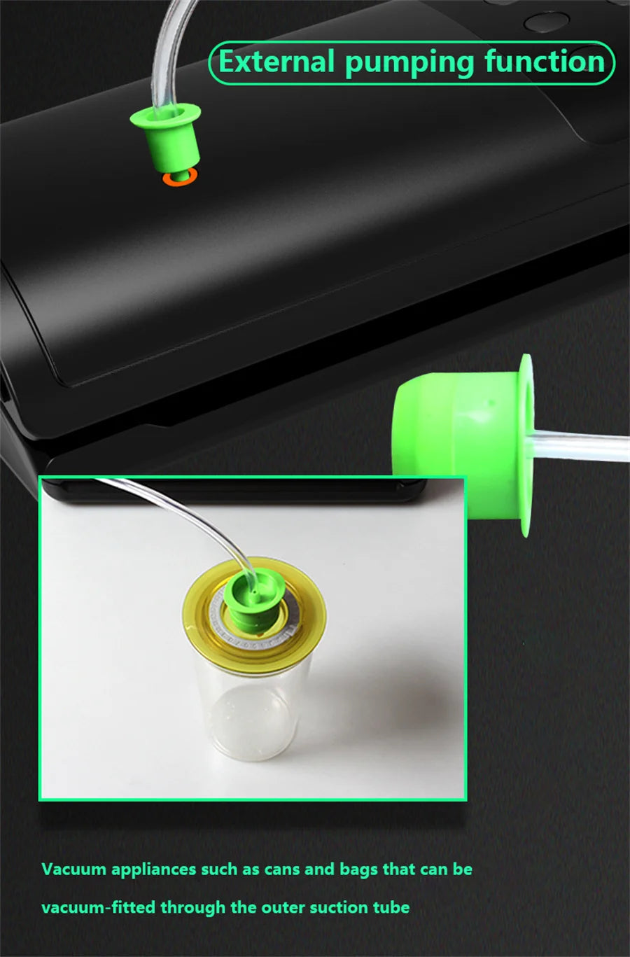 Electric Food Vacuum Sealer 110V/220V Automatic Household Kitchen Dry Wet Mode Plastic Packaging Sealer for Kitchen