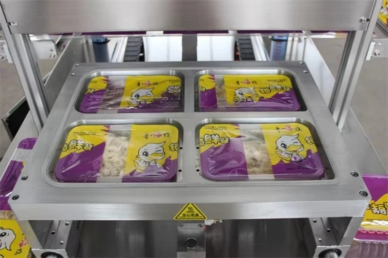 Customized New Type Vacuum Fresh Food Tray Sealer/plastic Bowl Cups Sealing Machine/vacuum Plastic Box Container Sealing Machine