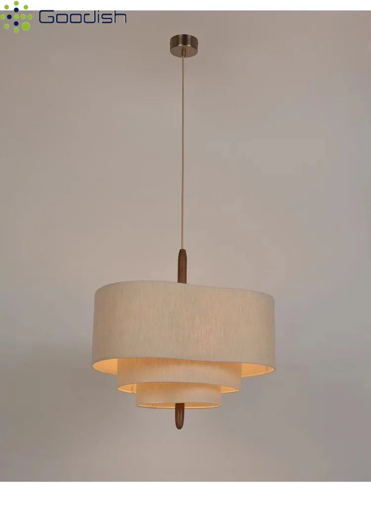 Wabi Sabi Fabric LED Pendant Light 58cm - Adjustable Ambient Lighting Tidesmit