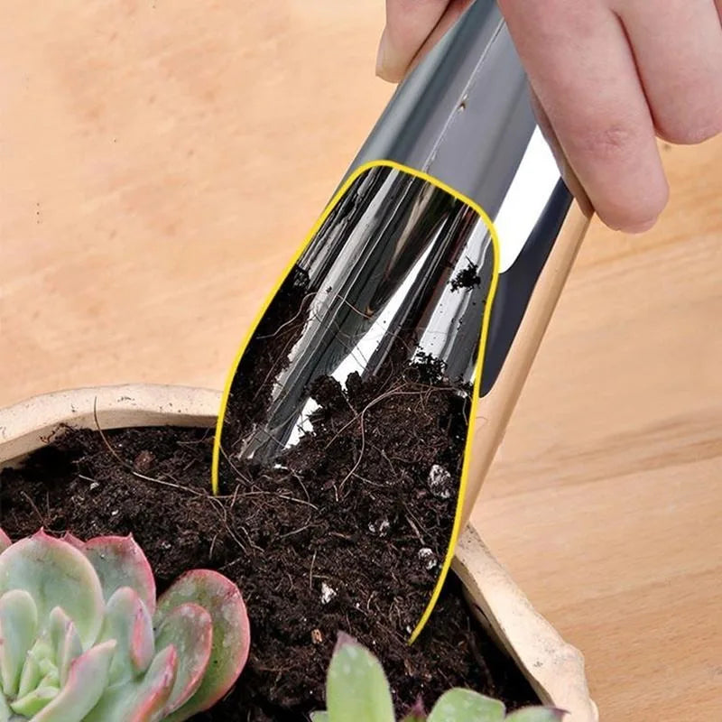 DIY Potted Bonsai Plant Helper Stainless Steel Bucket Shovel Cultivation Bucket Succulent Dig Soil Household Garden Tools