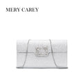 2025 New Fashionable Silver sequined Women's One Shoulder Chain Women's Bag  Luxury Designer Elegant Rhinestone Banquet Handbag