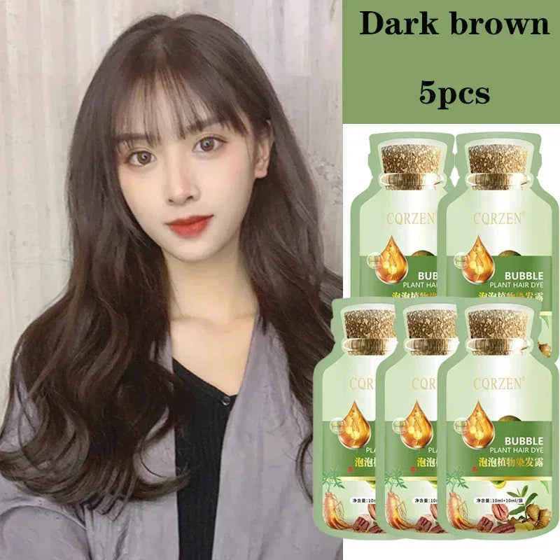 Hair Color Shampoo Cover Gray Hair 5 Minutes Change Hair Color Non-Irritating Hair Dye Shampoo DIY Fashion Hair Color Hair Care