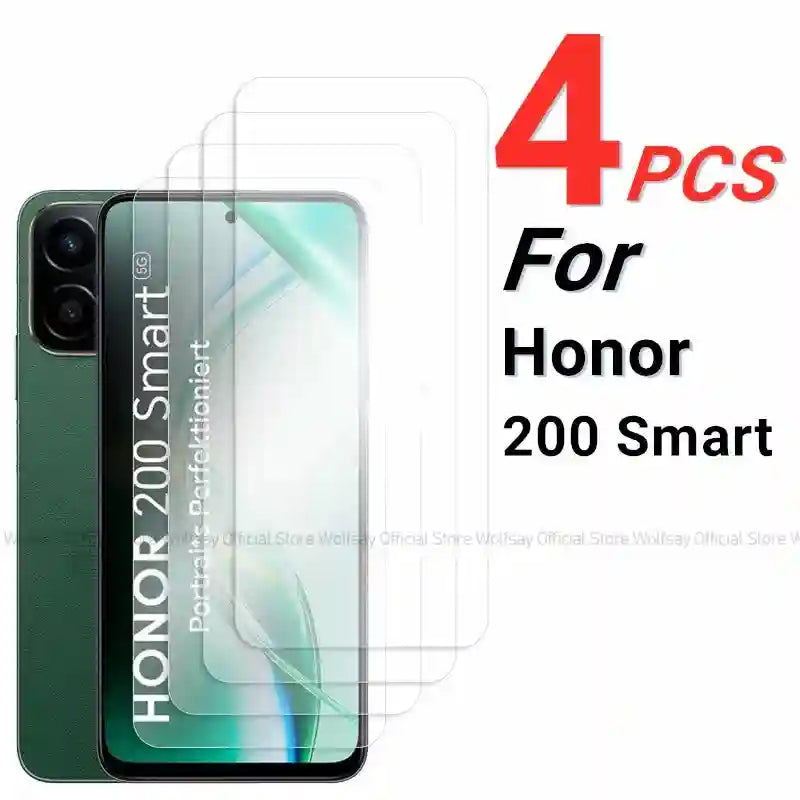 Honor 200 Smart Tempered Glass Screen Protector - 9H Hardness 4-Pack AE Tidesmit