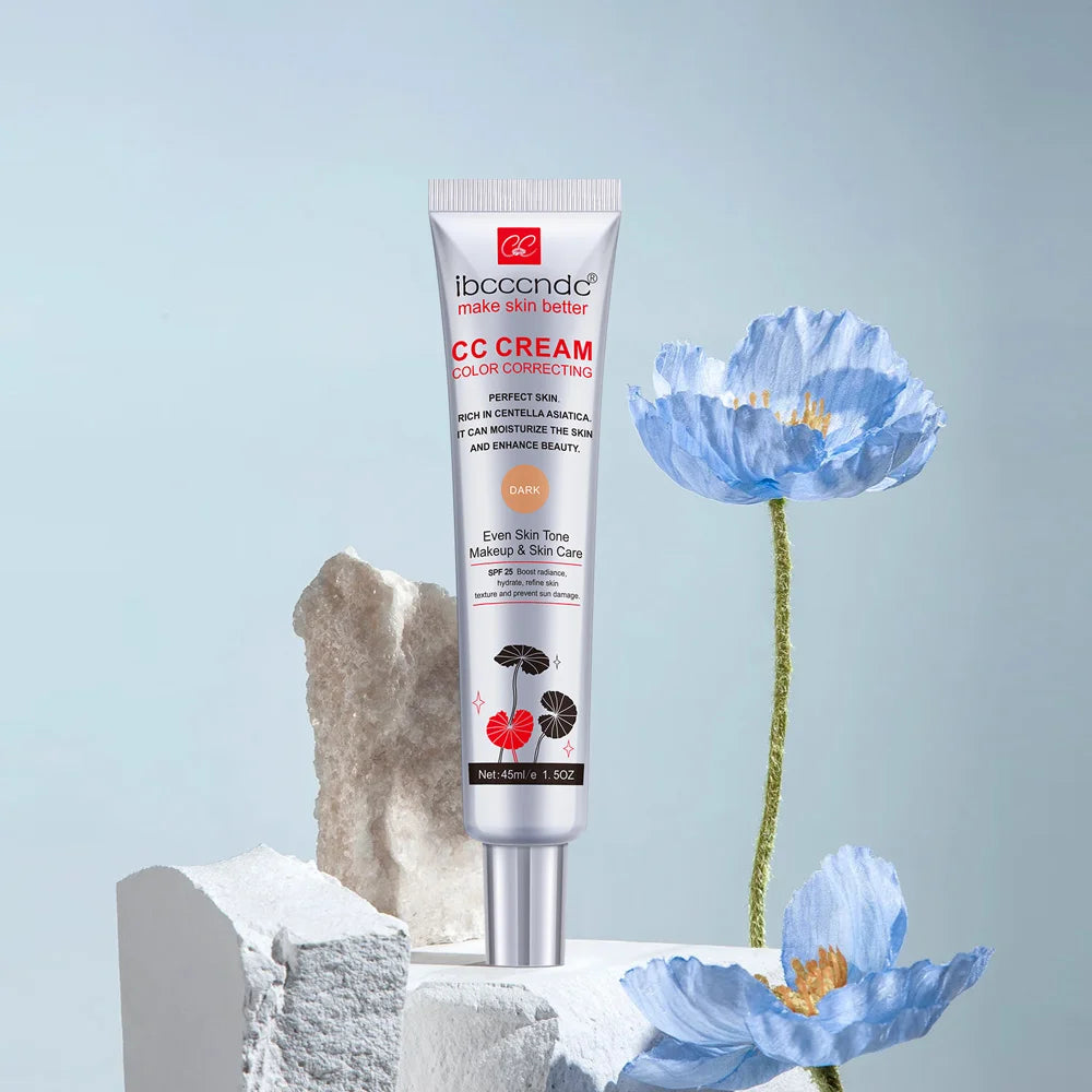 Tidesmit waterproof moisturizing CC cream face makeup texture detail view for long-lasting anti-sweat coverage