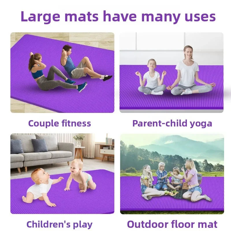 Bestseller Super Large Double Yoga Mat Non-slip Thickened Fitness Dance Floor Mat Children's Practice Household 2m * 1.3m * 15mm