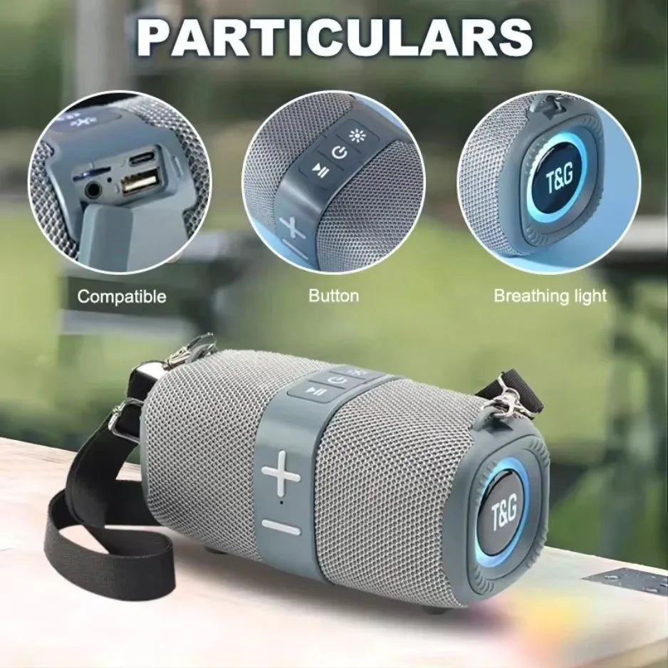 Portable Bluetooth Speaker with RGB Lights & Waterproof Wireless Audio Tidesmit