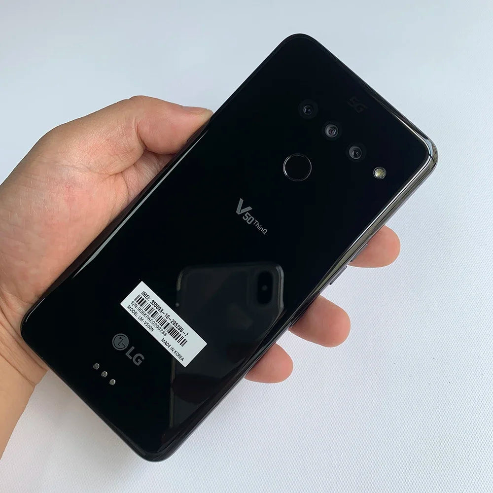 LG V50 ThinQ 4G LTE 5G Cell Phone 6.4' 6GB +128GB ROM Dual Front Triple FingerprRear Camera Unlocked LG V50 Mobile Phone