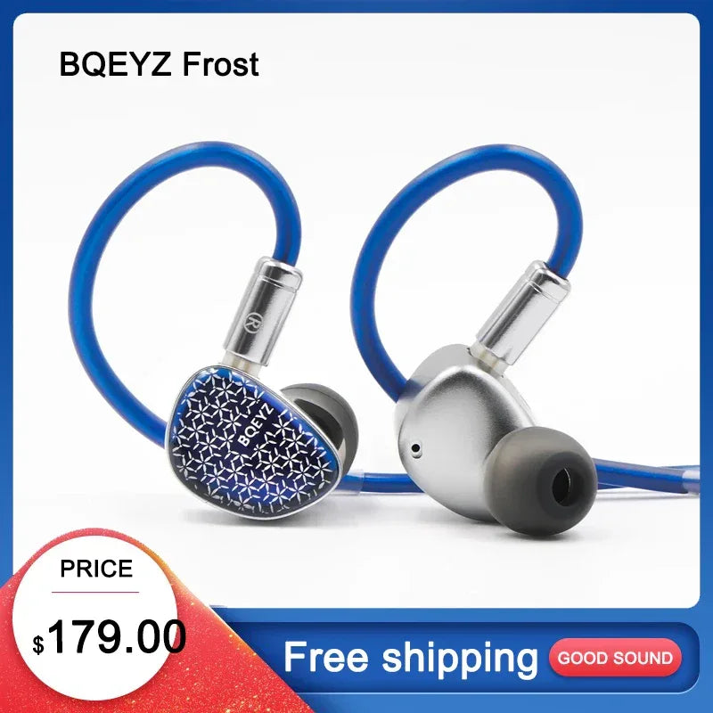 Micro Planar Wired HiFi Earphones 4.4mm Blue Glass by Tidesmit Tidesmit