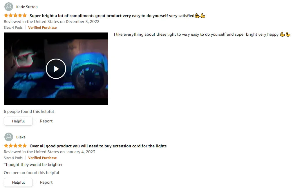 RGB LED Rock Lights for Trucks - App Controlled Neon Underglow Kit Tidesmit