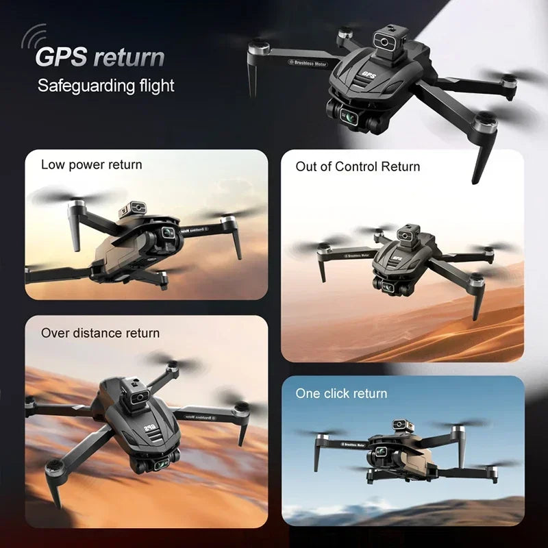 8K GPS Camera Drone with Obstacle Avoidance - Foldable Pro Model Tidesmit