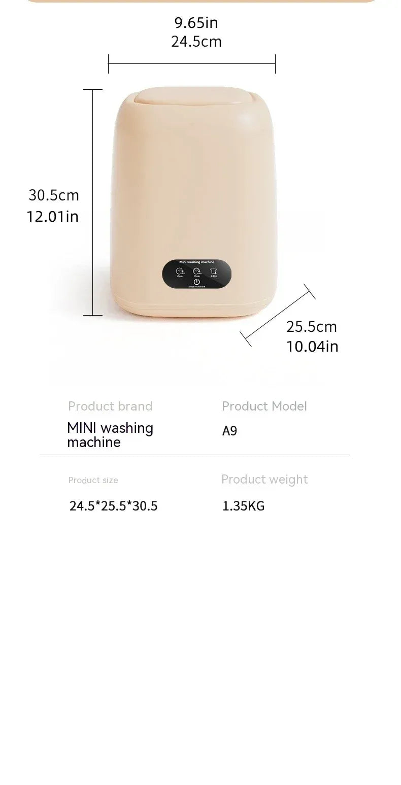 Tidesmit Mini Washing Machine 220V Portable Laundry Washer