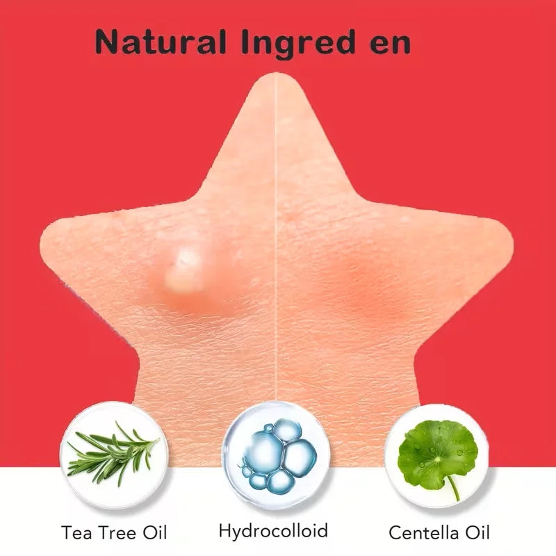 39Pcs Hydrocolloid Acne Patches, Professional Blemish Absorbing Pimple Stickers, Invisible Breathable Facial Skin Care Patch