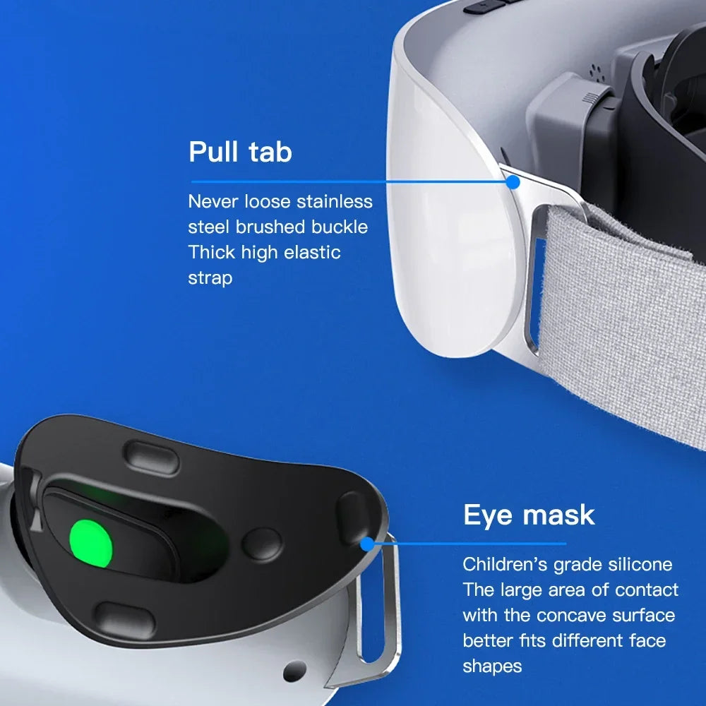 Electric Eye Massager with Heat and 4D Compression - White Massage Chairs Tidesmit