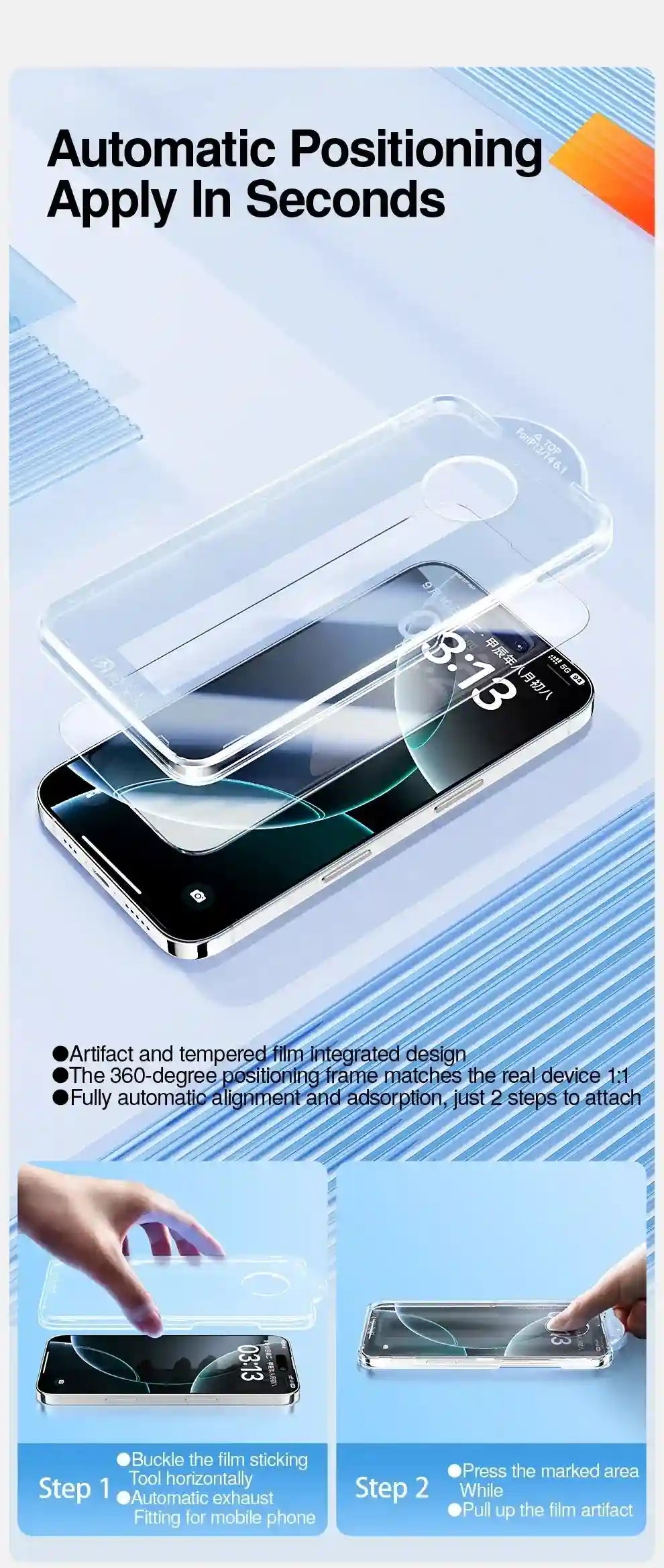 iPhone 17 Pro Max Screen Protector | Dust-Free 9H Tempered Glass AE Tidesmit