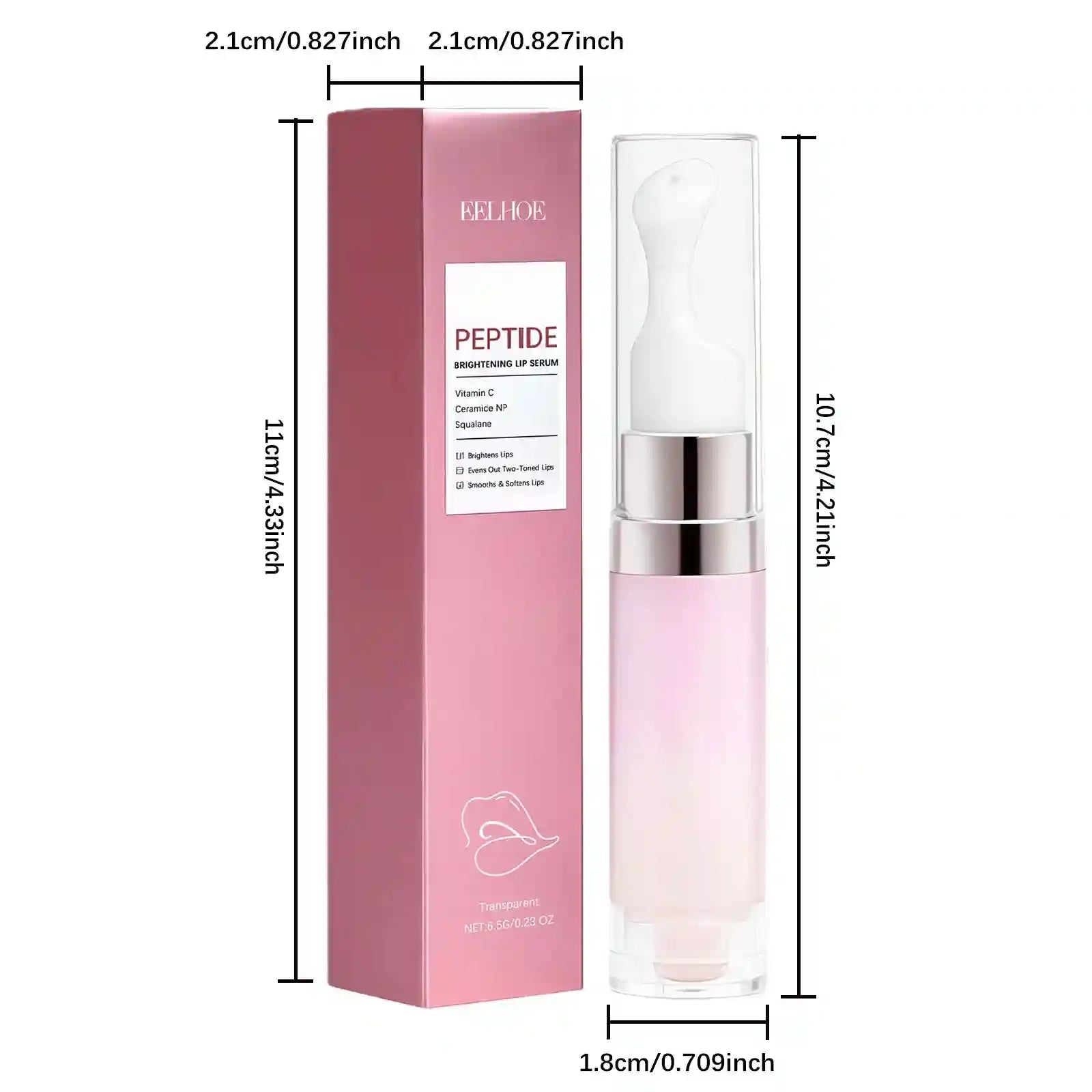 Hydrating Lip Serum: Plumping & Smoothing Lip Treatment | Tidesmit Lip Care Transparent Tidesmit