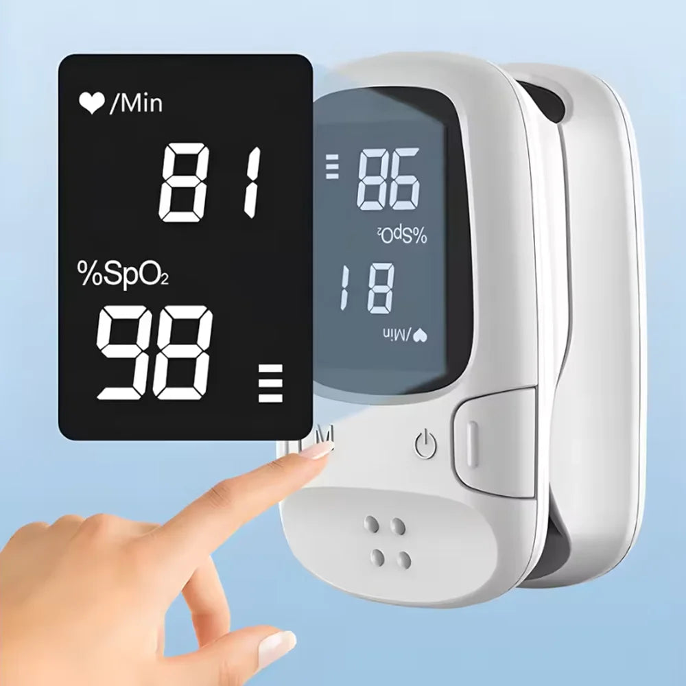 Oximeter Portable Fingertip Pulse Blood Oxygen Saturation Monitor With LED Display Fingertip Oximeter Testing SpO2 Health Care