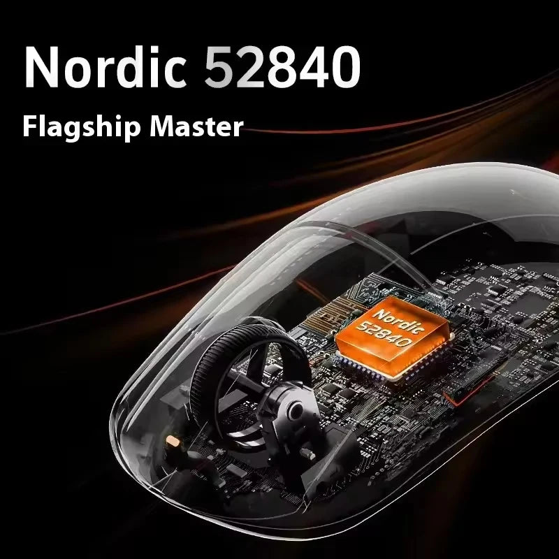 ATK A9 PLUS ULTRA Series Mouse Dual 8K Wireless Mouse Bluetooth Lightweight PAW3950 Ultra Nordic52840 E-sports Mice Gift
