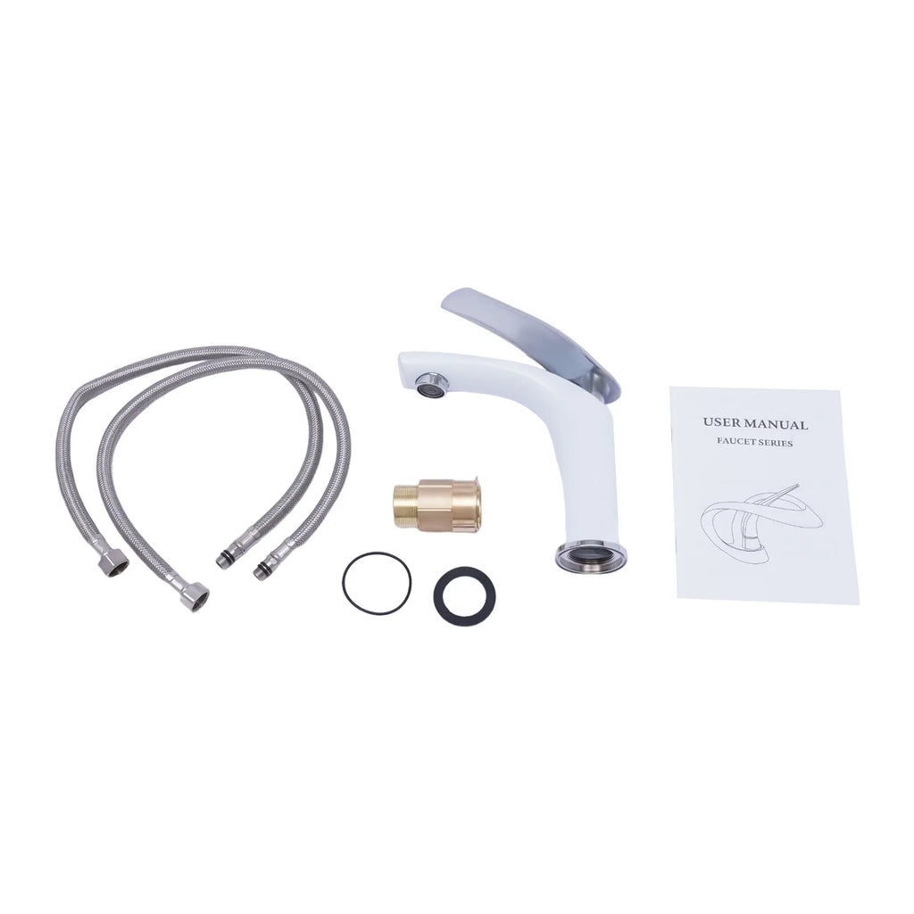 Bathroom Faucet, Kitchen Sink Faucet with Single Handle, Ceramic Cartridge for Precise Temperature Control, Brass Construction