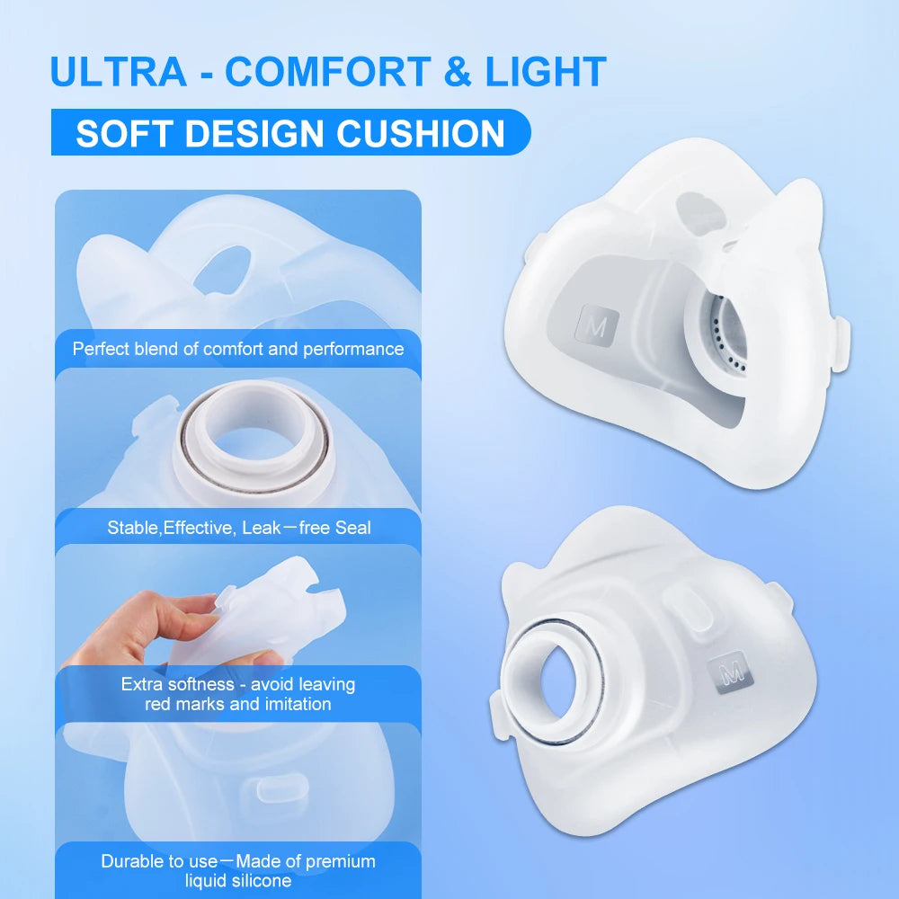 2/1pc CPAP Face Mask for AirFit F40 Auto CPAP Machine Sleep Apnea Nasal Mask Anti Snoring Apnea Replacement Mask Accessories New