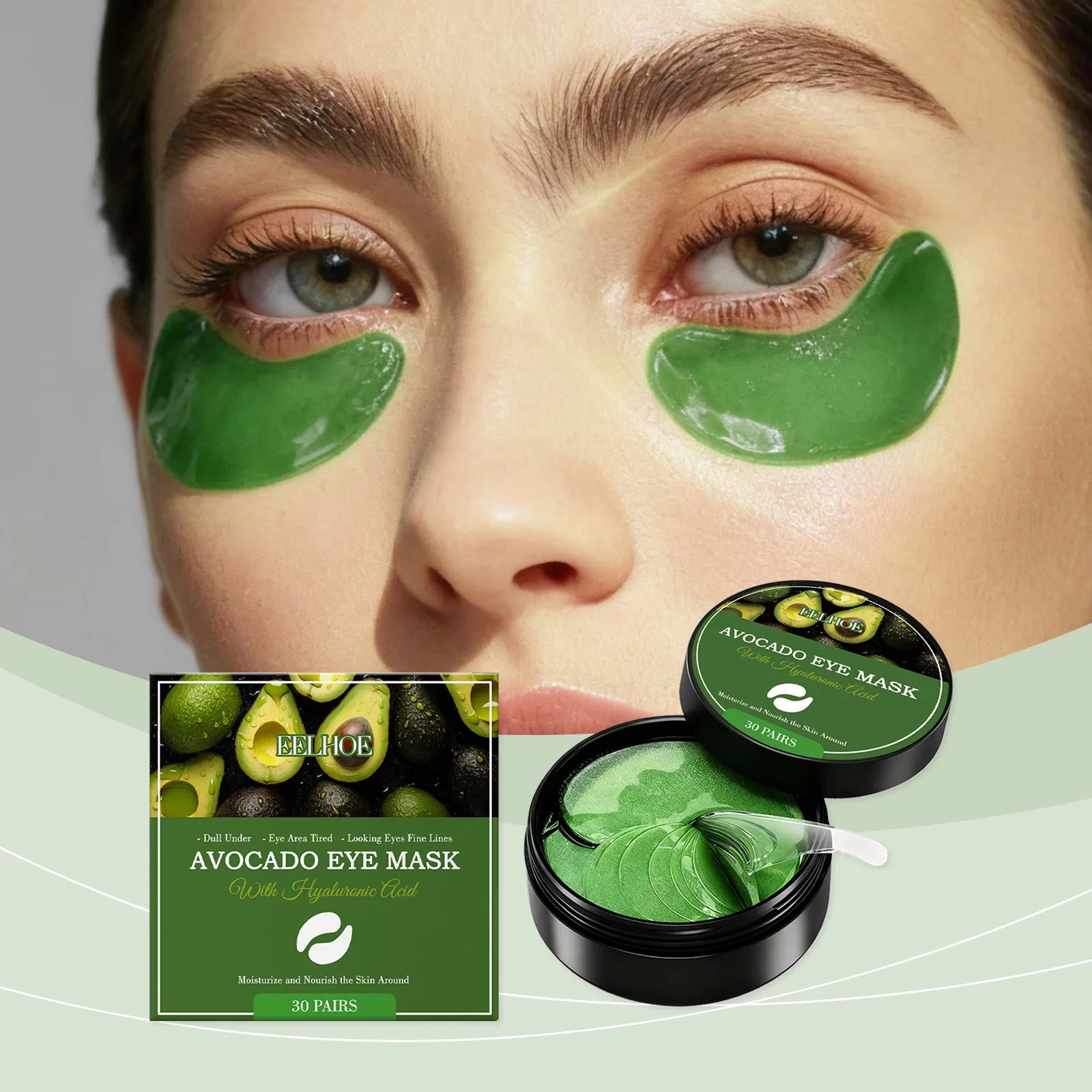 Hyaluronic Acid Eye Mask Anti Dark Circles Remove Eye Bags Improves Dullness Moisturizing Hydrating Eye Patches