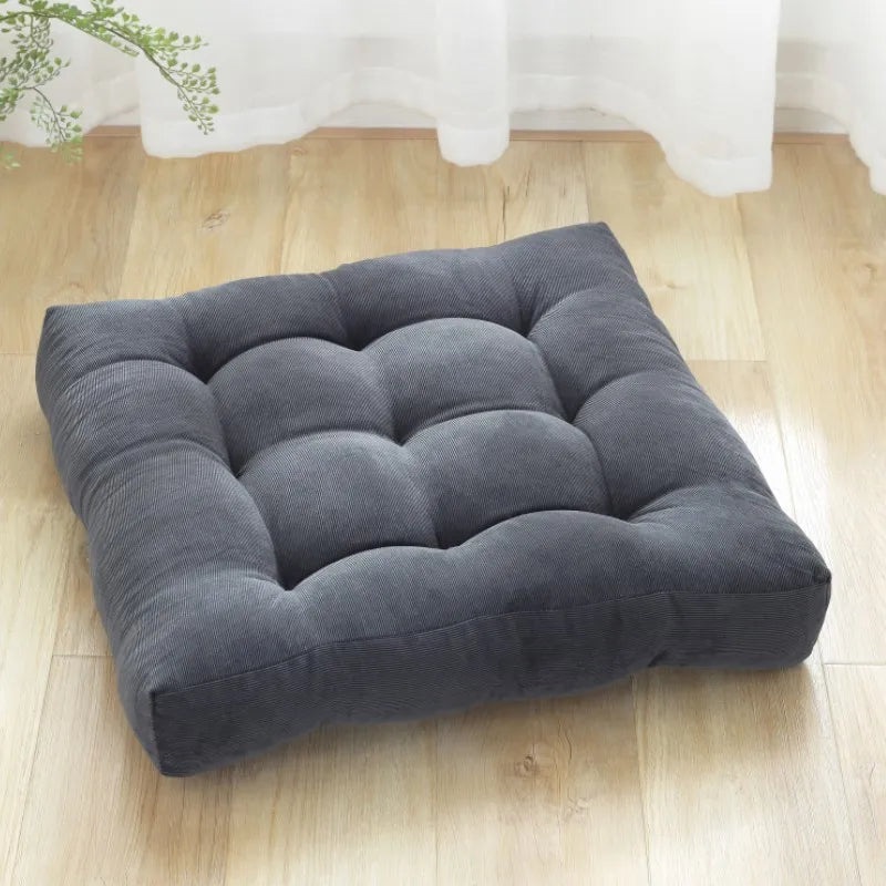 Big Square Corduroy Floor Seat Cushion Chair Cushions Tatami Meditation Yoga Thickened Windows Pad for Adults Seating Pillow