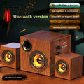 Portable Bluetooth Speaker - Wooden Desktop Audio with Deep Bass Bluetooth version Tidesmit