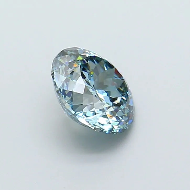 Portuguese Cut CVD Lab Diamond Fancy Vivid Blue VVS2 Excellent Polish Rare Loose Gemstone Premium IGI Sparkling Fine Stone